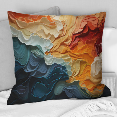 Biomorphism Organic Forms V - Modern Printed Throw Pillow