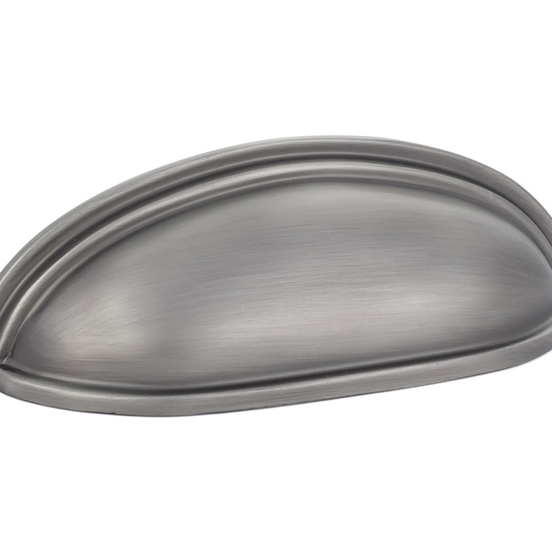3" Center to Center Cup/Bin Pull, Pewter, 4"