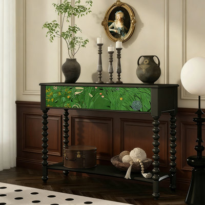 Multi-functional drawer pattern console table