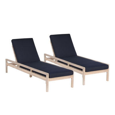 Amina Outdoor Chaise Lounges (Set of Two) by Joss and Main