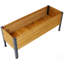 Lit surélevé rectangulaire en bois pour jardin