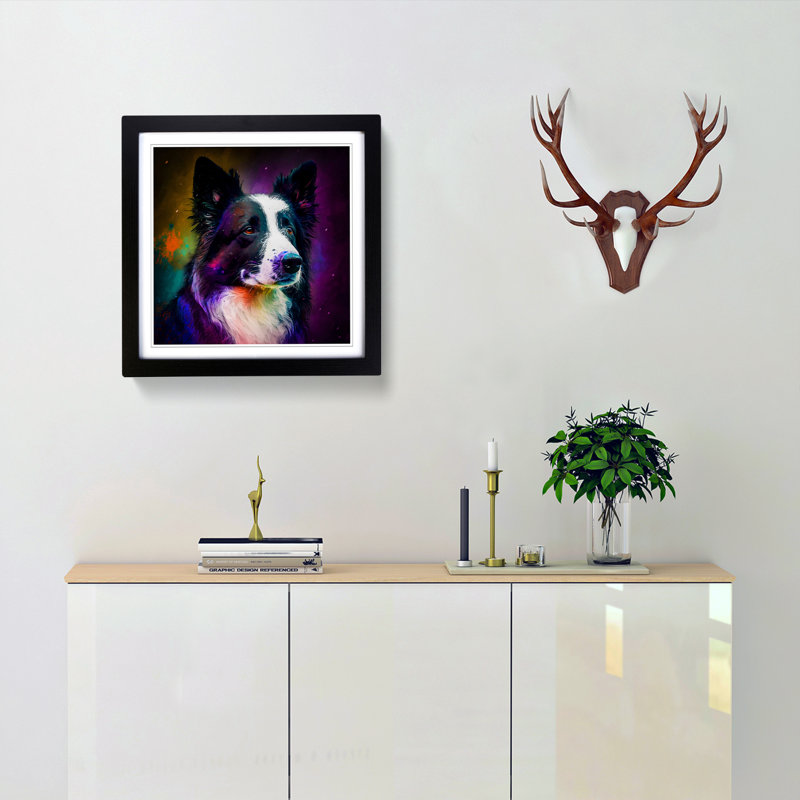 1 Piece Single Picture Frame Wall Art, Black