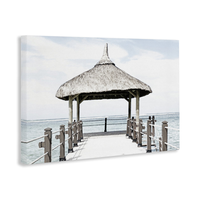 Toile Jetty At Noon Coast, design par Noah Bay, H 16 po x l 24 po