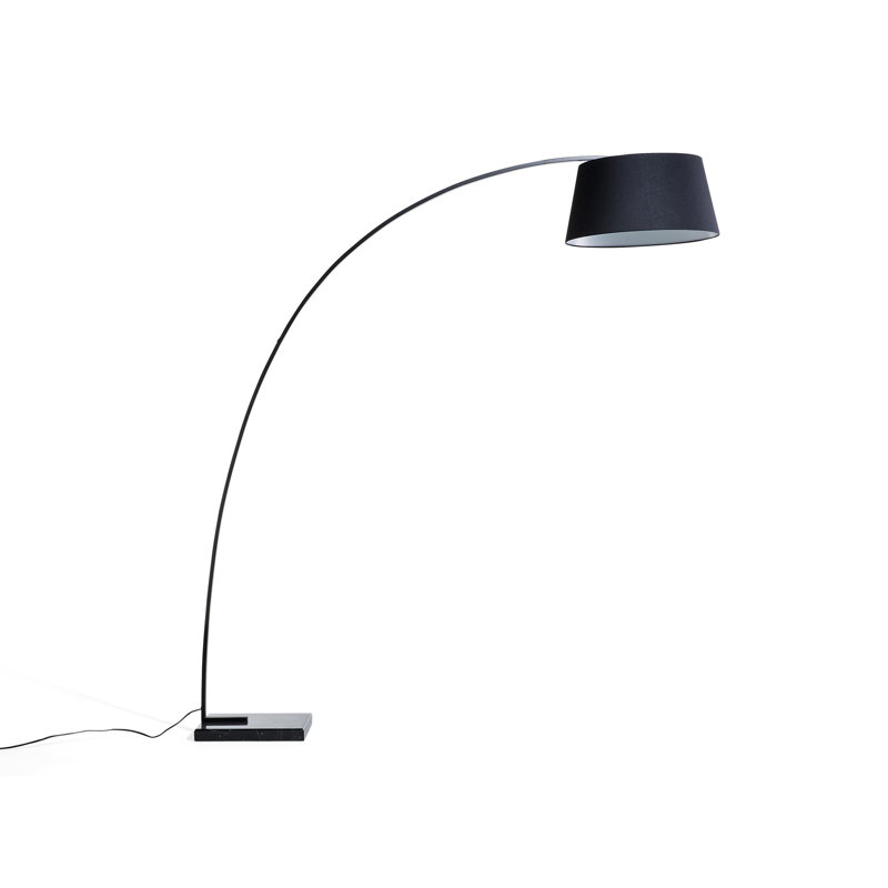 Theodora  74'' Arched Floor Lamp, Black
