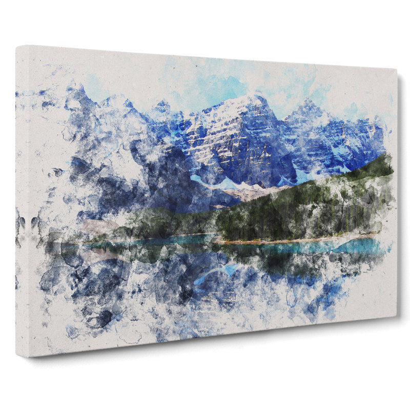 Mountain In Banff Park Canada - Wrapped Canvas Painting, 50cm H x 76cm W x 3cm D
