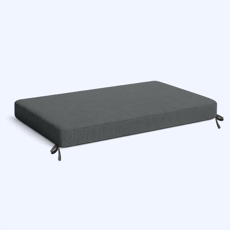 Coussin de banc antidérapant sur mesure pour l'intérieur et l'extérieur avec mousse 75D haute résilience, Grey