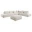 Canapé modulaire en chenille de 156 po de largeur avec repose-pieds et coussins, très grand canapé d'angle moderne avec fauteuil-131982494-132214339