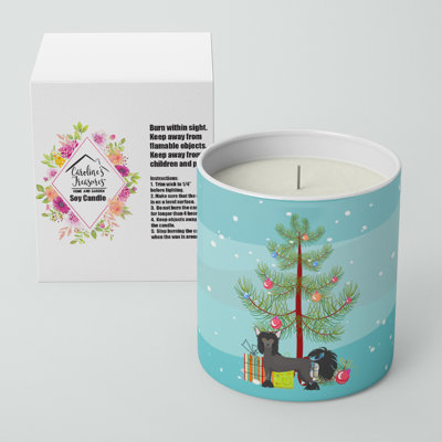 Pine / Christmas Tree Scented Jar Candle with Ceramic Holder