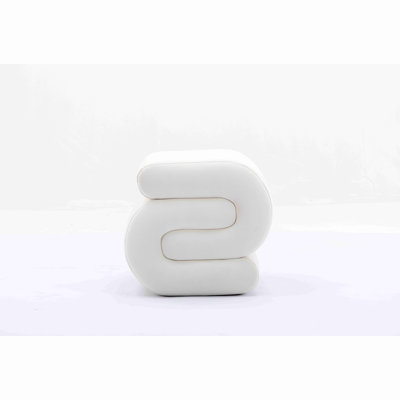S-Shape Velvet Fabric Ottoman Makeup Stool Footstool