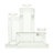 16.63'' H Glass Tabletop Candelabra