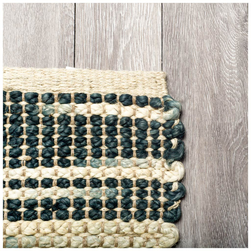 Tapis vert tissé à la main Hazlet
