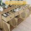 Buffet en bois avec 4 portes et 3 tiroirs pour la cuisine et la salle à manger-117122603