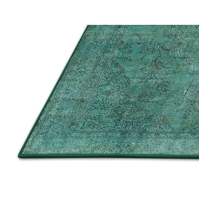 Tapis oriental bleu sarcelle, Rectangle 8 pi x 12 pi