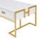 Table basse moderne moderne avec 4 tiroirs de rangement, grand plateau de table et base de support décorative pour salon contemporain-371406723