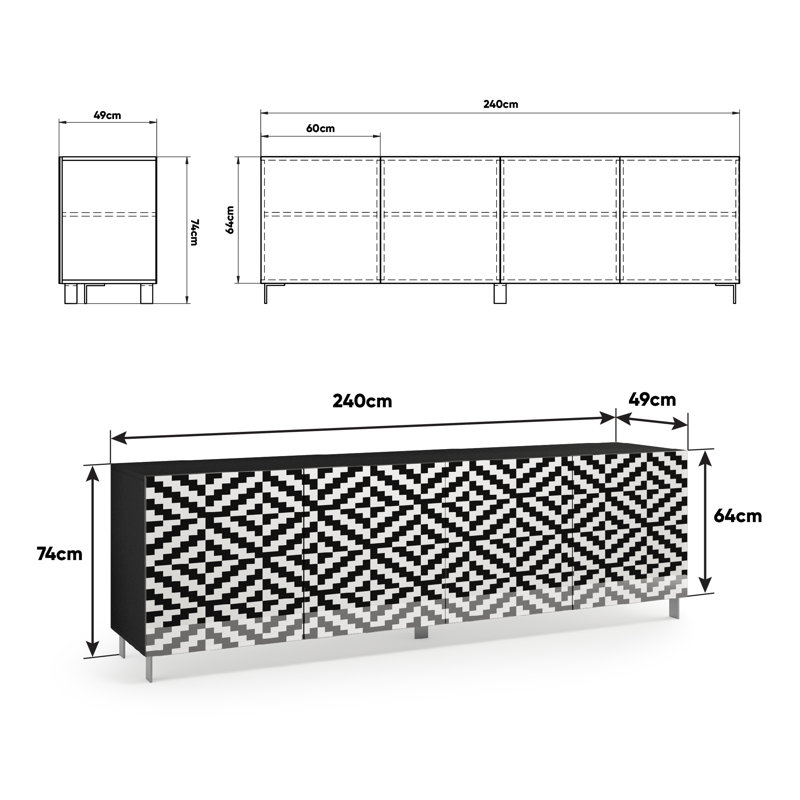 Blount 4 - Door Rectangle Accent Cabinet