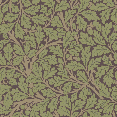 Oak Tree Modern Floral Wallpaper