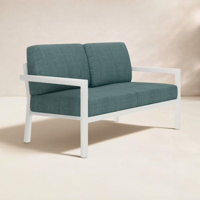 Vivant 56.25" Wide Outdoor Loveseat with Sunbrella® Cushions