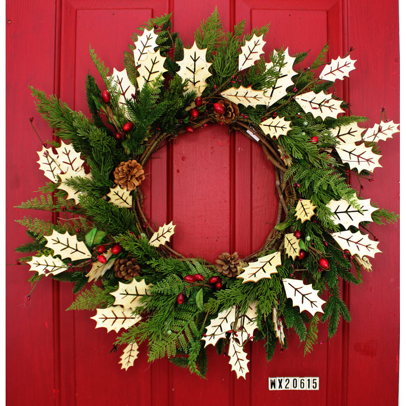 Handcrafted Faux Mixed Assortment Foam 24'' Wreath