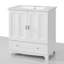 Meuble-lavabo en bois massif de 30 po avec lavabo en céramique, armoire et tablette réglable | Idée cadeau-513119380