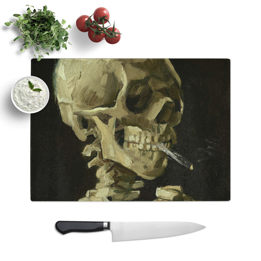 Cigarette with Skull by Vincent Van Gogh Chopping Board