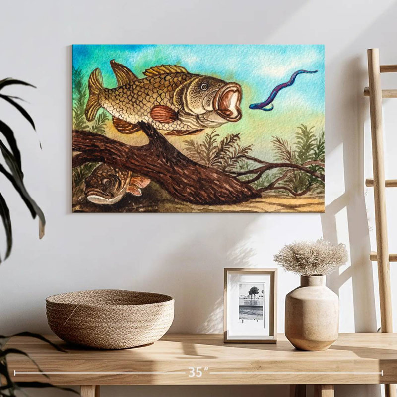 Brampt Largemouth Bass, 16" H x 24" W