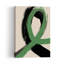 Green Ribbon Flow Abstract Contemporary Minimalist Wall Art Print by Treechild - Wrapped Canvas Print-134818211