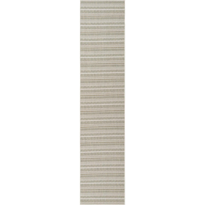 Striped Indoor / Outdoor Rug, Runner 2'7" x 12'