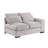 Linen Blend Sectional with 2 Ottomans