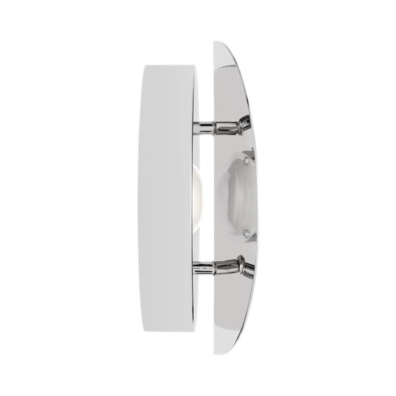 Keef Steel LED Flush Mounted Sconce, Polished Nickel, Polished Nickel