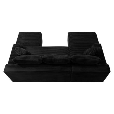 106.3" U-Shaped Cloud Sectional Sofa with Deep Seat,No Assembly Required,Modular Couches Sleeper for Living Room,Bedroom,Apartment