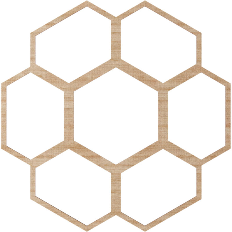 Médaillon de plafond en bois Florin, Aulne, H 34 po x l 34 po x P 0,38 po
