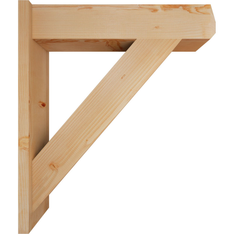 Artisan traditionnel en bois rustique, Sapin Douglas de 7 1/2 po (lisse), P 32 po x H 36 po