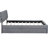 Upholstered Platform Bed With Twin Xl Trundle And Soothing Material, Gray Queen Size Fleece Trundle,-50112985