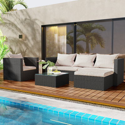 5-Person Seating Group with Cafe Table