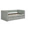 Lit de jour simple, canapé-lit rembourré, le bas se retire pour former un lit, tissu en velours côtelé gris foncé (86 po x 43,5 po x 34 po)-189647378
