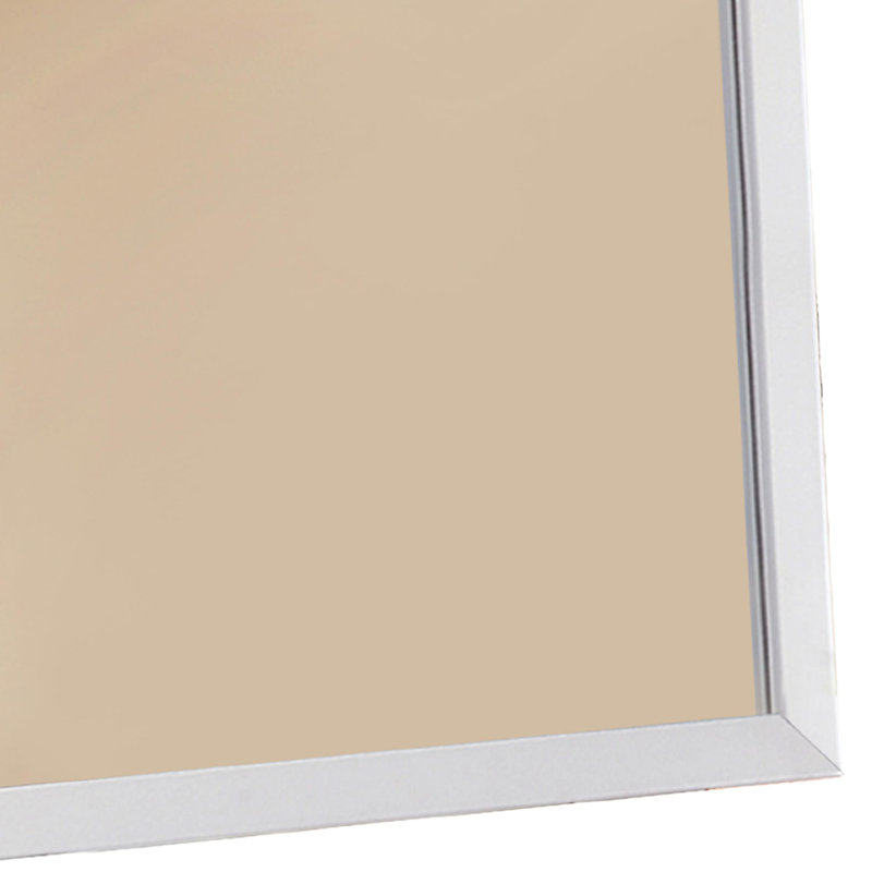 Hando Wood Wall Mirror, 36" H x 32" W, White