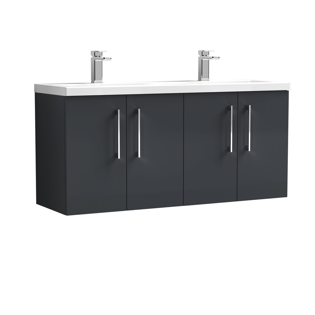 Arno 1205mm Double Bathroom Vanity with Integrated Vitreous China Basin
