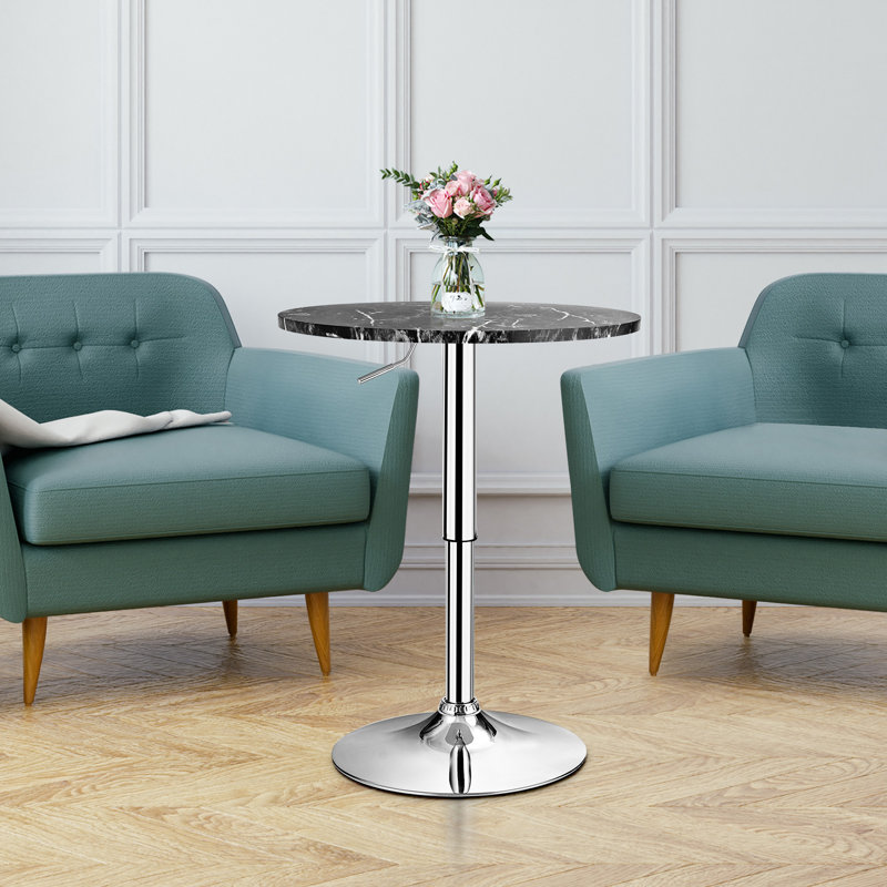 McKaylah Round Metal Base Dining Table