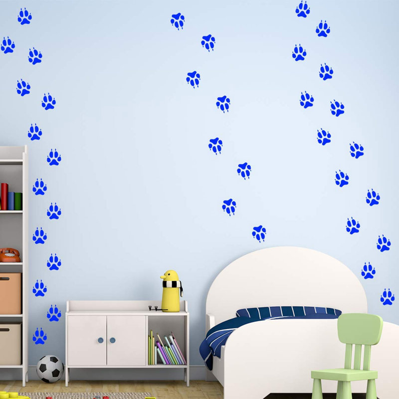 Décalcomanie murale empreintes Cochran, Bleu