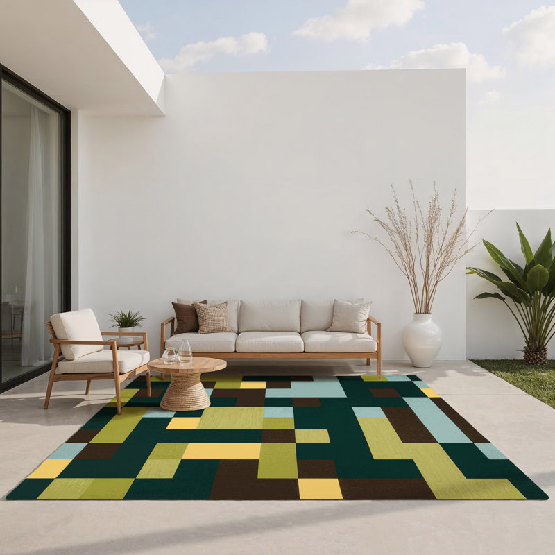 Tapis carré intérieur et extérieur Sediments, Rectangulaire 3 pi x 5 pi