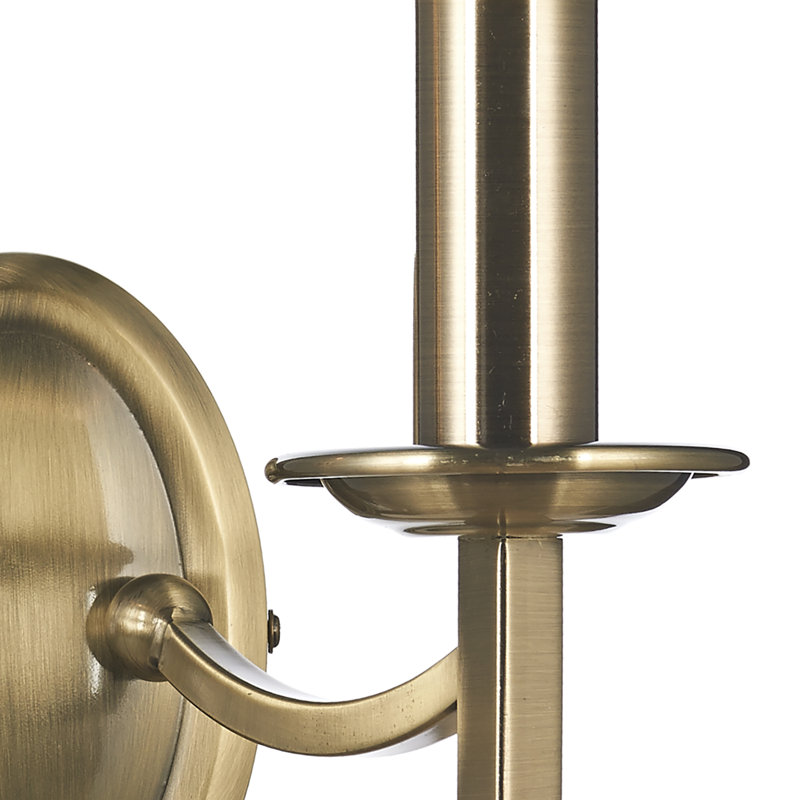 Amplas Candle Wall Light, Antique Brass