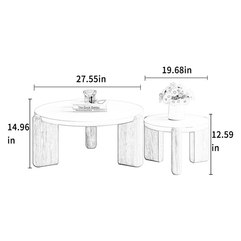 Table basse de style crème