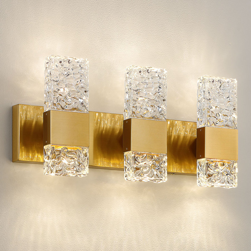 Luminaire de meuble-lavabo Luxcien, 3 lumières, Or