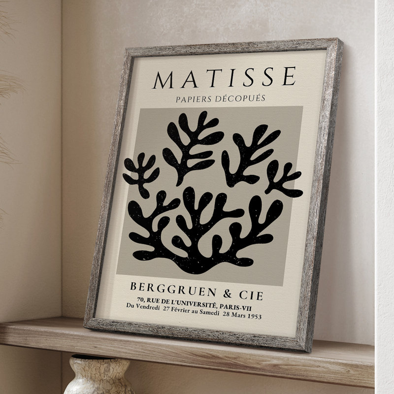Matisse CLV, reproduction d'art encadrée - bois massif, H 11 po x l 9 po