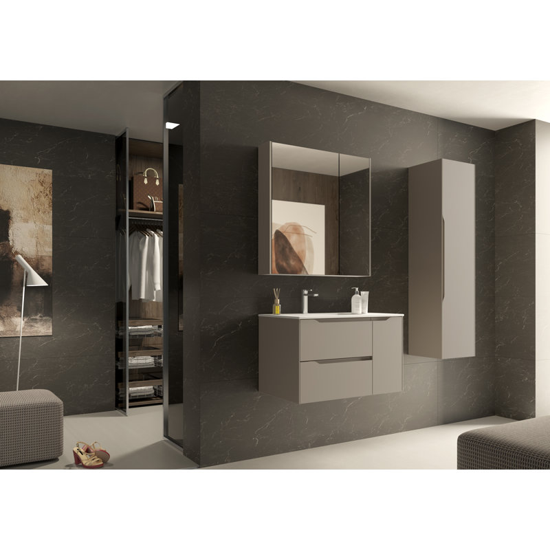 Base de meuble-lavabo simple Cenit 48 seulement, Moka