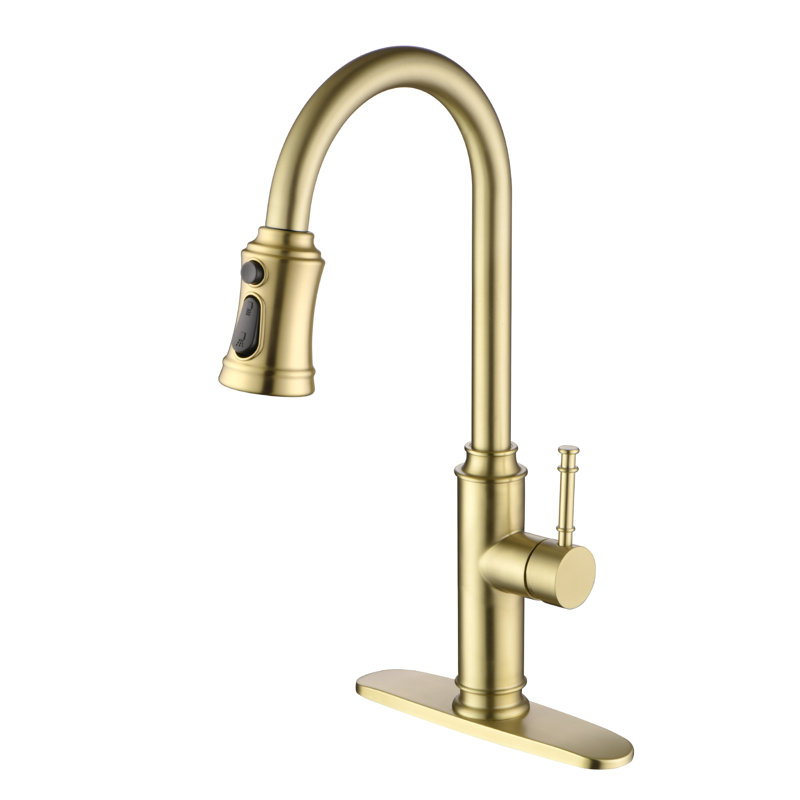 Robinet de cuisine Sumerain S6132P-XX-6133, Or brossé