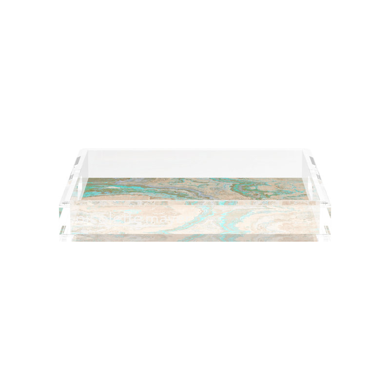 Plateau décoratif Agate, L 12 po x P 12 po x H 2 po