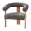 Ensemble de 2 fauteuils demi-tonneau rembourrés Mid-Century-2023504236