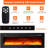 Aptliton 60" Electric Fireplace In-Wall Recessed And Wall Mounted With Remote Controls 12 Realistic 3D Flame Colors, 900/1800 W Heater With Timer Adjustable Flame Color And Brightness, Log, Crystals-1590123910-1590123928