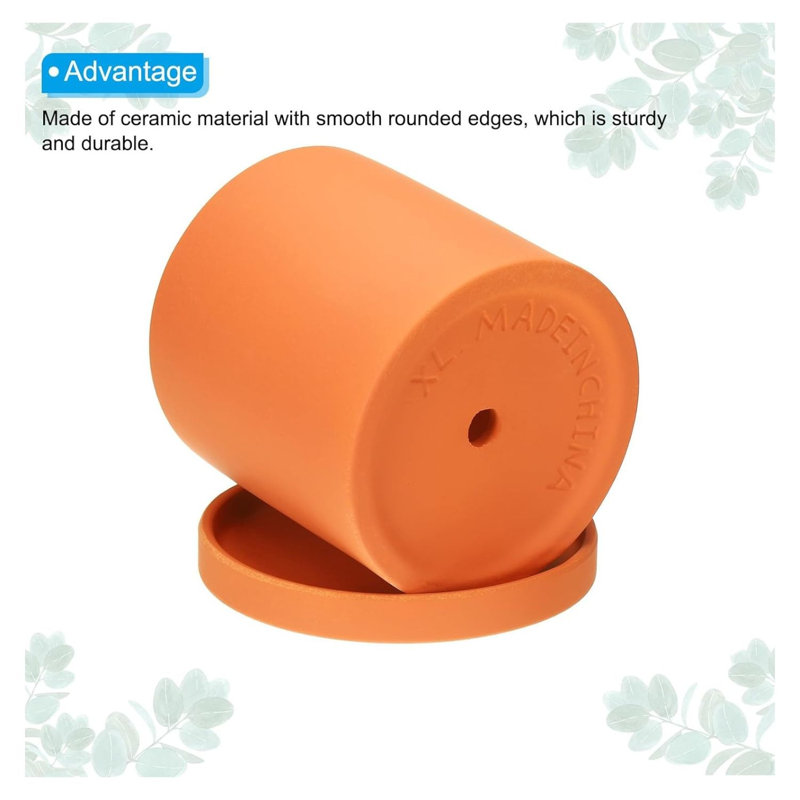 Pot en céramique orange